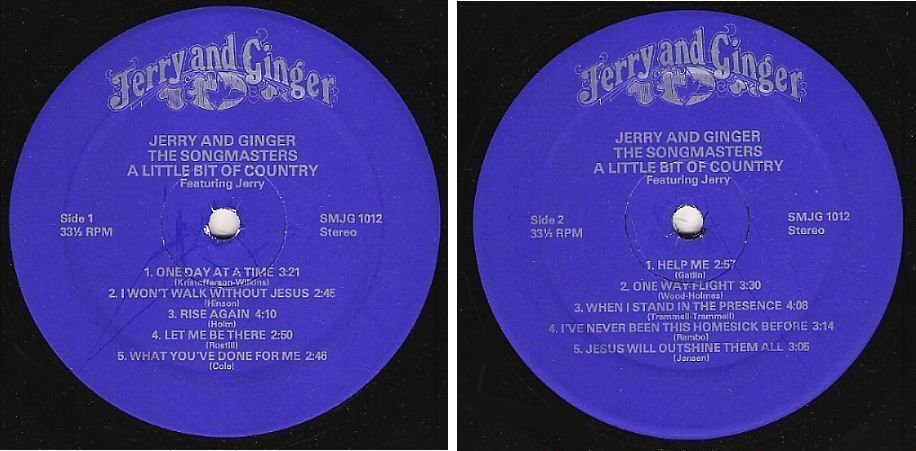 Jerry and Ginger / A Little Bit of Country (1970's) / Clarion SMJG-1012 (Album, 12" Vinyl)