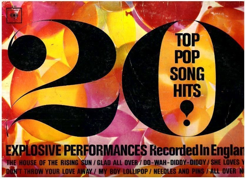 Uncredited Artists / 20 Top Pop Song Hits (1965) / Columbia Record Club D-63 (Album, 12&quot; Vinyl)