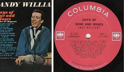 Williams, Andy / Days of Wine and Roses (1963) / Columbia CL-2015