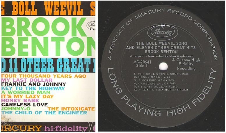 Benton, Brook / The Boll Weevil Song and Eleven Other Great Hits (1961) / Mercury MG-20641 (Album, 12" Vinyl)
