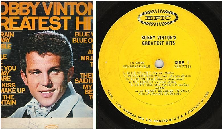 Vinton, Bobby / Greatest Hits (1964) / Epic LN-24098