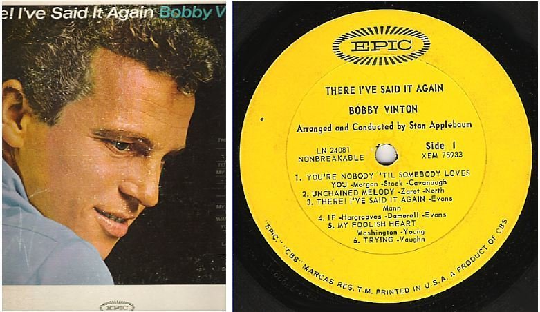 Vinton, Bobby / There! I&#39;ve Said It Again (1964) / Epic LN-24081