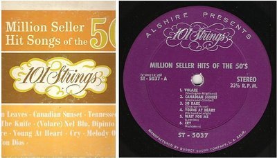 101 Strings / Million Seller Hit Songs of the 50&#39;s (1960&#39;s) / Alshire ST-5037