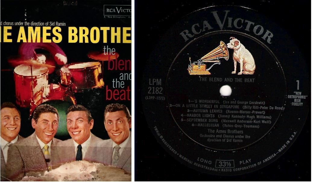 Ames Brothers, The / The Blend and the Beat (1960) / RCA Victor LPM-2182 (Album, 12" Vinyl)
