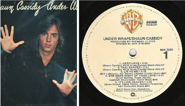 Cassidy, Shaun / Under Wraps (1978) / Warner Bros. BSK-3222 (Album, 12" Vinyl)