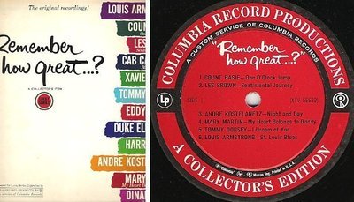 Various Artists / Remember How Great...? (1961) / Columbia Record Productions XTV-66639-66640 (Album, 12" Vinyl)