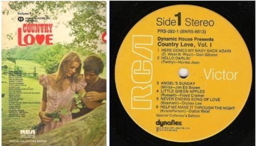 Various Artists / Country Love, Vol. I + II (1972) / RCA Victor PRS-392 / Two LP Set