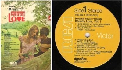 Various Artists / Country Love, Vol. I + II (1972) / RCA Victor PRS-392 / Two LP Set