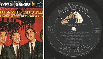Ames Brothers, The / Famous Hits of Famous Quartets (1959) / RCA Victor LSP-1954