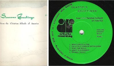 Christian Schools of America / Season&#39;s Greetings / Artist&#39;s Recording 751025