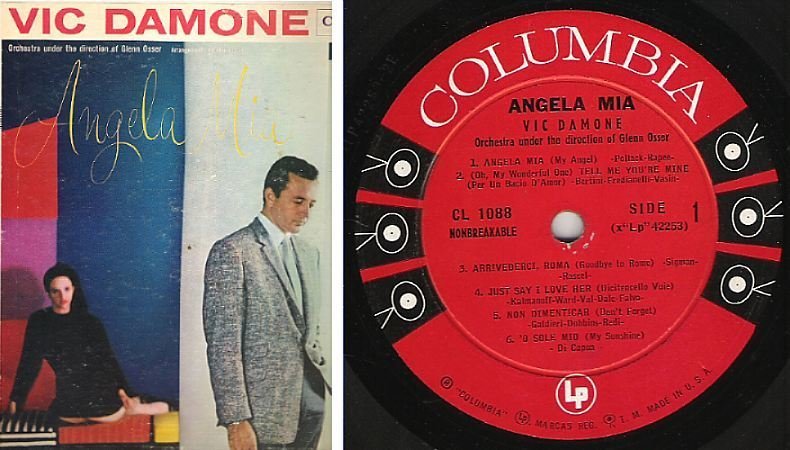 Damone, Vic / Angela Mia (1959) / Columbia CL-1088 (Album, 12" Vinyl)
