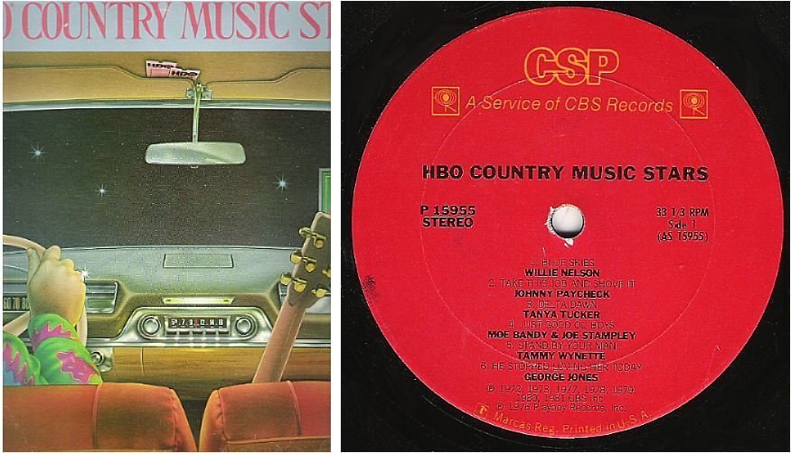 Various Artists / HBO Country Music Stars (1981) / Columbia Special Products P-15955 (Album, 12" Vinyl)