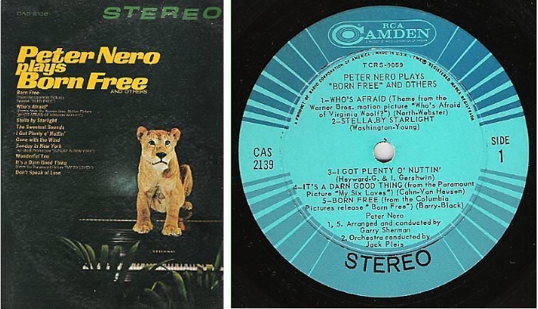 Nero, Peter / Peter Nero Plays "Born Free" and Others (1967) / RCA Camden CAS-2139