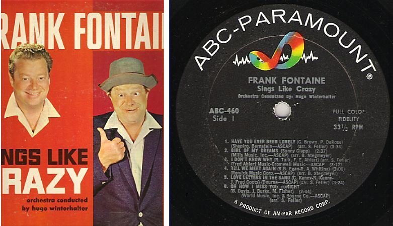 Fontaine, Frank / Sings Like Crazy (1963) / ABC-Paramount ABC-460 (Album, 12" Vinyl)