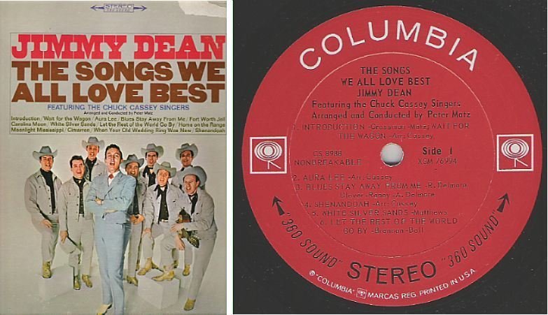 Dean, Jimmy / The Songs We All Love Best (1964) / Columbia CS-8988 (Album, 12" Vinyl)
