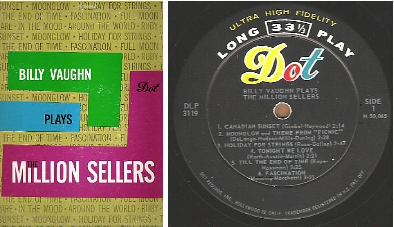 Vaughn, Billy / Plays The Million Sellers (1958) / Dot DLP-3119