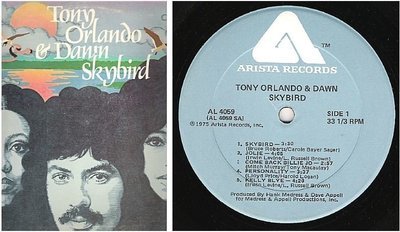 Orlando, Tony (+ Dawn) / Skybird (1975) / Arista AL-4059
