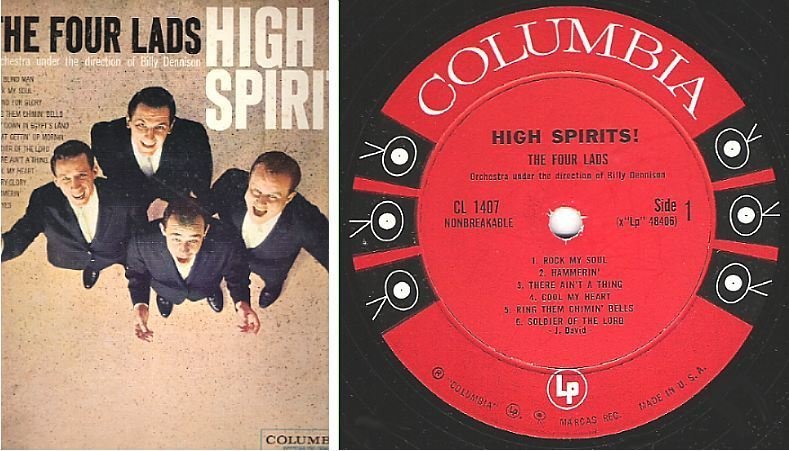 Four Lads, The / High Spirits! (1960's) / Columbia CL-1407 (Album, 12" Vinyl)