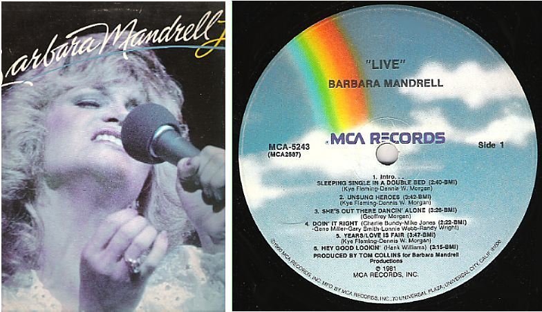 Mandrell, Barbara / Live (1981) / MCA 5243