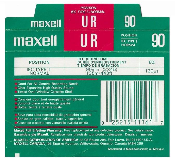 Maxell / UR 90 / No. 11161