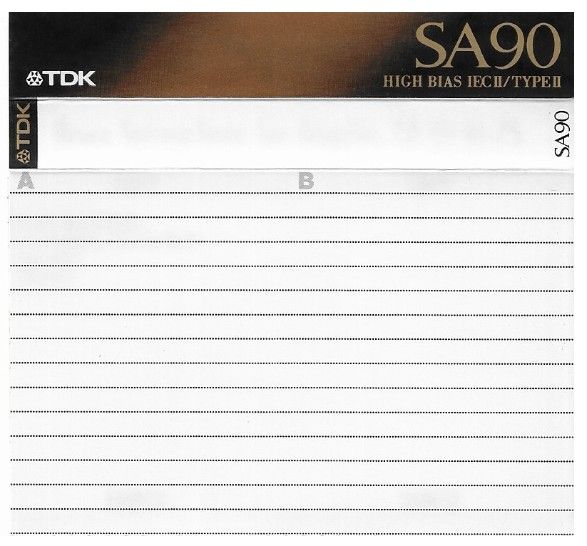 TDK / SA90 / Gold-Black-White