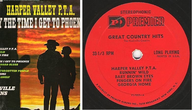 Nashville Cousins, The / Great Country Hits (1960's) / Premier PS-9059 (Album, 12" Vinyl)