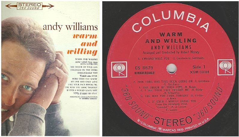 Williams, Andy / Warm And Willing (1962) / Columbia CS-8679