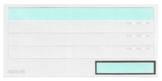 Maxell / Set of 3 Stickers for Cassettes