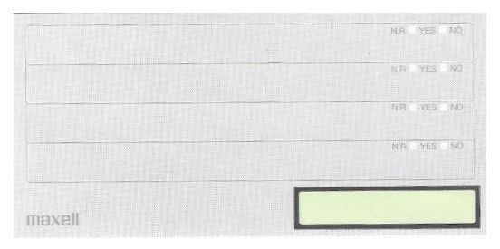 Maxell / Set of 4 Stickers for Cassettes