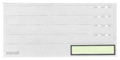 Maxell / Set of 4 Stickers for Cassettes
