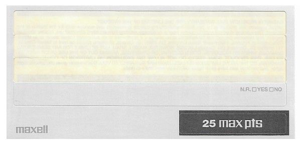 Maxell / Set of 1 Sticker for Cassettes