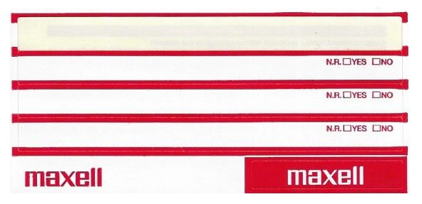 Maxell / Set of 3 Stickers for Cassettes