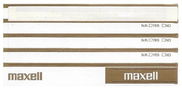 Maxell / Set of 3 Stickers for Cassettes