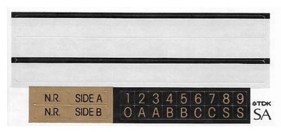 TDK / Set of 3 Stickers for Cassettes