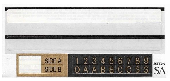 TDK / Set of 2 Stickers for Cassettes