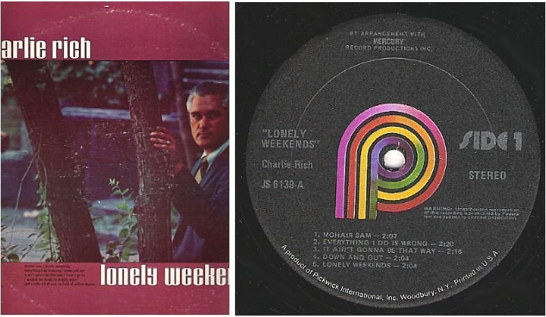 Rich, Charlie / Lonely Weekends (1974) / Pickwick JS-6139