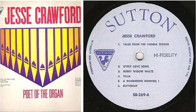 Crawford, Jesse / Poet of the Organ / Sutton SU-269 (Album, 12" Vinyl)