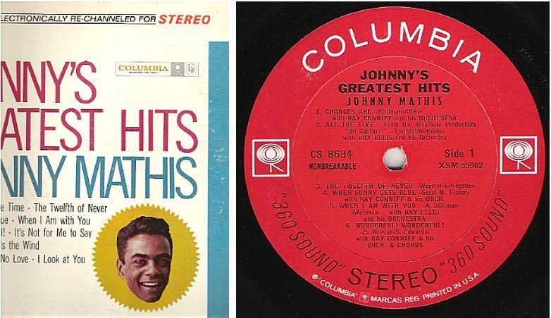 Mathis, Johnny / Johnny&#39;s Greatest Hits (1958) / Columbia CS-8634 (Album, 12&quot; Vinyl)