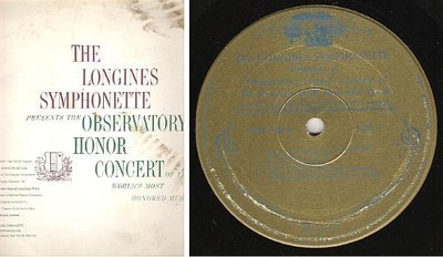 Longines Symphonette (+ The Singing Choraliers) / Observatory Honor Concert (1962) / Longines LWP-106