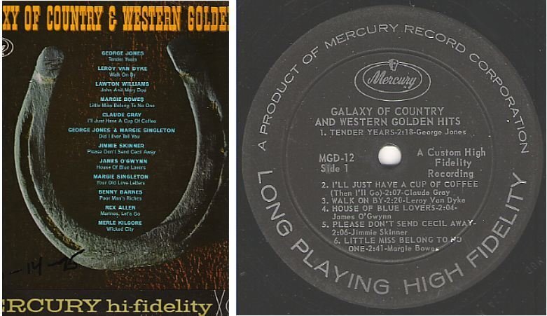 Various Artists / Galaxy of Country and Western Golden Hits (1961) / Mercury MGD-12 (Album, 12" Vinyl)
