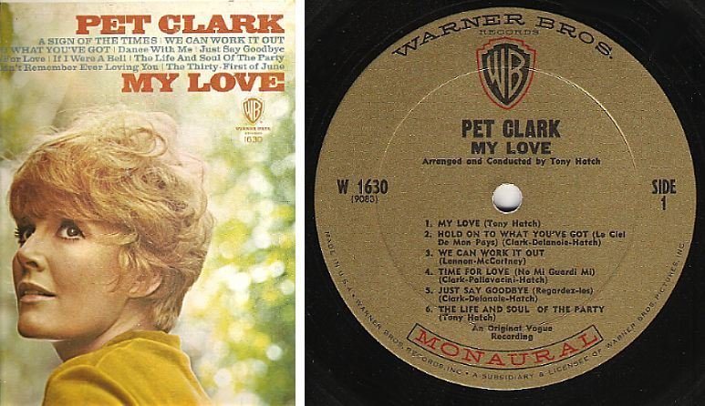 Clark, Petula / My Love (1966) / Warner Bros. W-1630 (Album, 12" Vinyl)