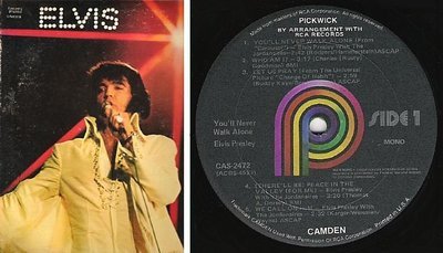 Presley, Elvis / You&#39;ll Never Walk Alone (1975) / Pickwick-Camden CAS-2472 (Album, 12&quot; Vinyl)