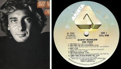 Manilow, Barry / One Voice (1979) / Arista AL-9505