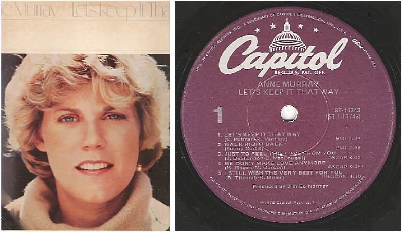 Murray, Anne / Let&#39;s Keep It That Way (1978) / Capitol ST-11743