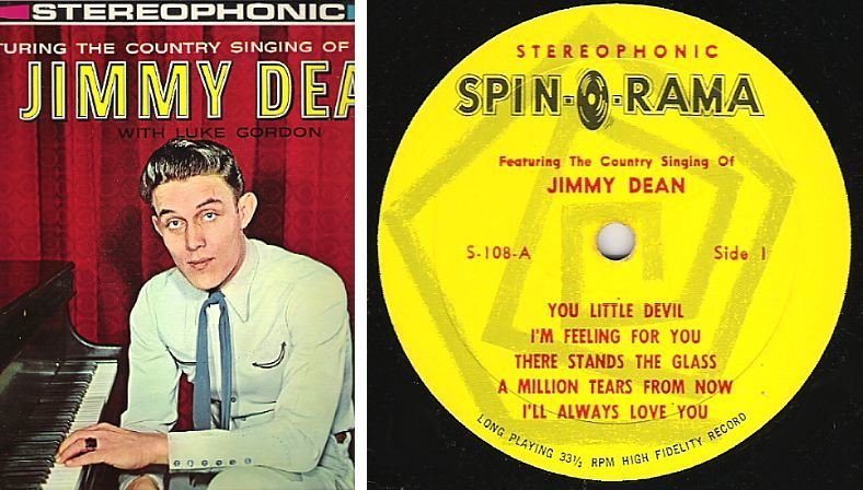 Dean, Jimmy (+ Luke Gordon) / Featuring the Country Singing of Jimmy Dean (1961) / Spinorama S-108 (Album, 12" Vinyl)
