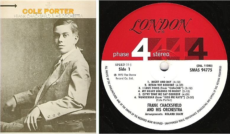 Chacksfield, Frank / The Music of Cole Porter (1972) / London Phase 4 SMAS-94775 (Album, 12" Vinyl)