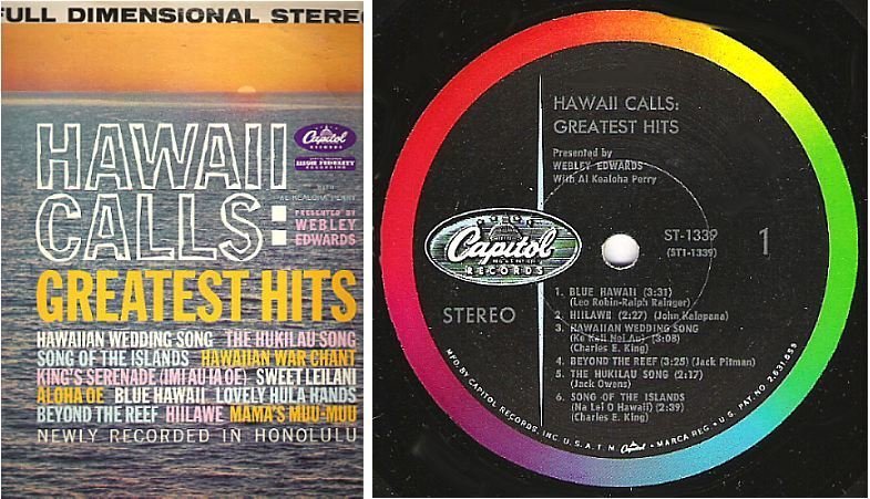 Edwards, Webley / Hawaii Calls: Greatest Hits (1960) / Capitol ST-1339 (Album, 12" Vinyl)