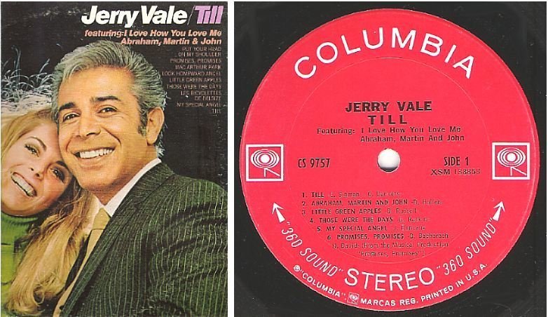 Vale, Jerry / Till (1969) / Columbia CS-9757 (Album, 12" Vinyl)