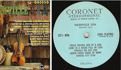 Uncredited Artists / Nashville U.S.A. - Country Hits / Coronet CXS-259