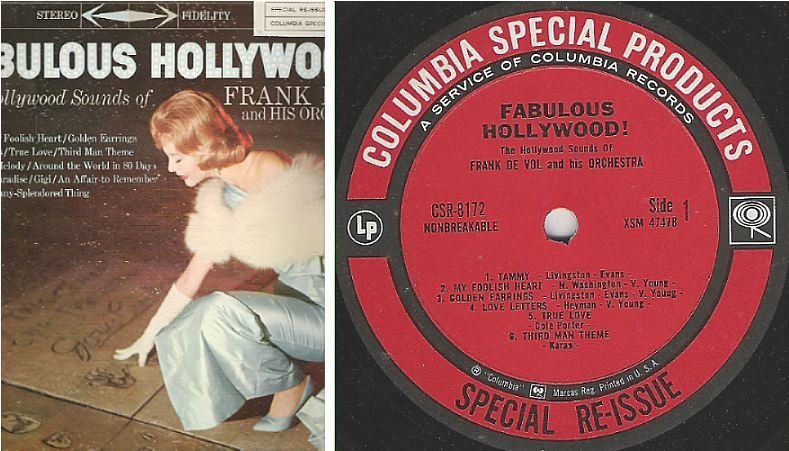 DeVol, Frank / Fabulous Hollywood! (1959) / Columbia Special Products CSR-8172 (Album, 12" Vinyl)